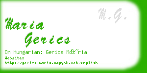 maria gerics business card